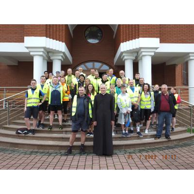 Nocowali u nas w dniu 31 lipca 2022r. pielgrzymi rowerowi jadący z Siedlec do Wilna.